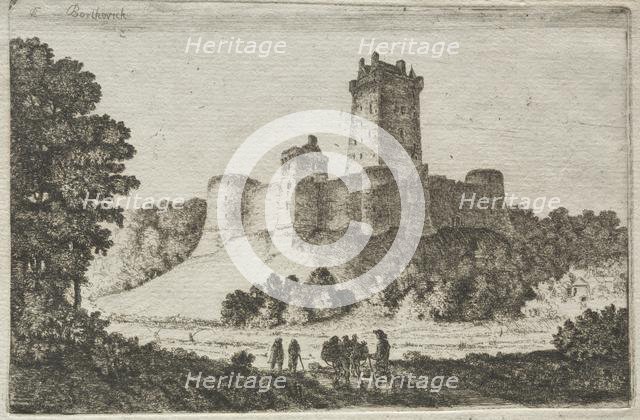 Borthwick Castle from the East. Creator: John Clerk of Eldin (British, 1728-1812).