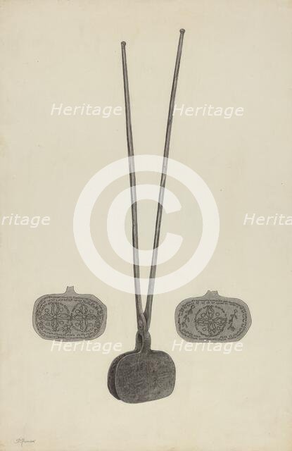 Wafer Iron, c. 1938. Creator: Benjamin Resnick.