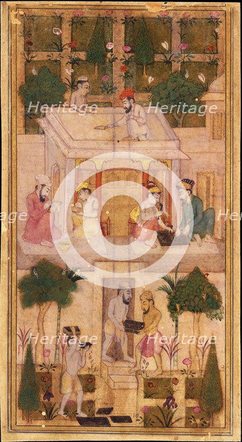 Making Books in a Garden. Artist: Indian Art  