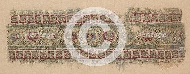 Fragment of Tiraz-Style Textile, 1100s. Creator: Unknown.