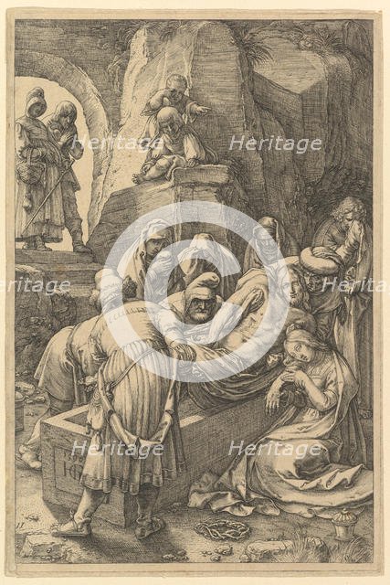 The Entombment, from The Passion of Christ, 1596. Creator: Hendrik Goltzius.