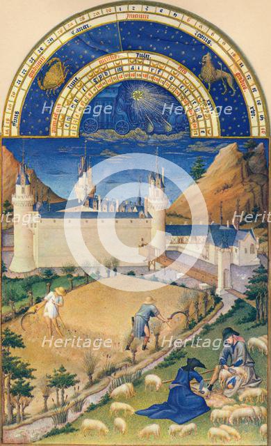 July - the Château at Poitiers, 15th century, (1939). Creator: Paul Limbourg.