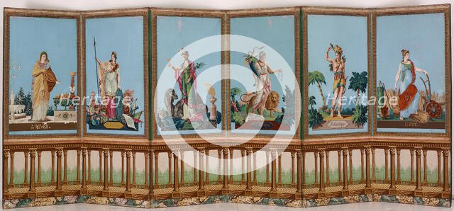 Screen: Summer (Panel Six), France, c. 1820. Creator: Unknown.