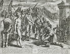 Envoys from Cologne Bring Presents to Civilis, Publshed 1612. Creator: Antonio Tempesta.