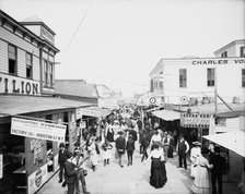 The Bowery, looking east, Rockaway, N.Y., between 1900 and 1910. Creator: Unknown.