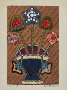 Coverlet (Applique) Quilt, c. 1936. Creator: Ruth M Barnes.