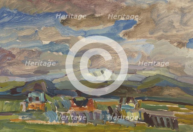 Mountain Landscape-two-sided painting, 1937. Creator: Sasza Blonder.