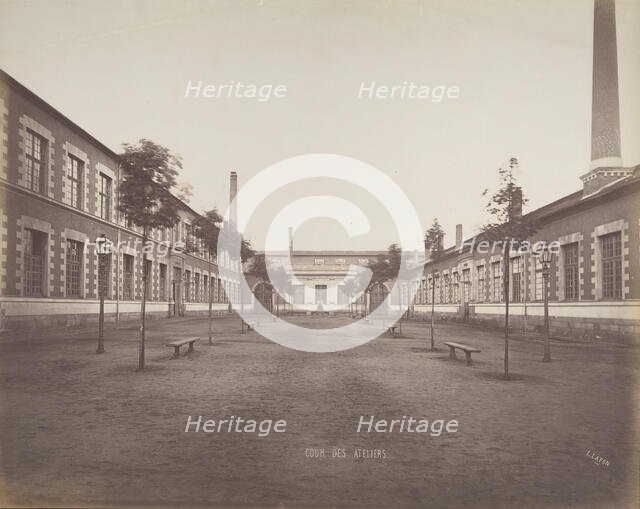 Cour des Ateliers, ca. 1880. Creator: Louis Lafon.
