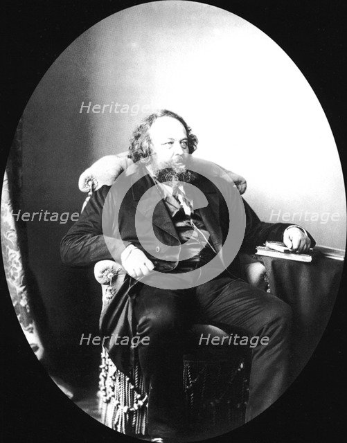 Mikhail Bakunin, Russian revolutionary and theorist of anarchism, 1863. Artist: Sergei Levitsky