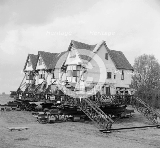 Ballingdon Hall being moved, Suffolk, 1972. Artist: Hallam Ashley