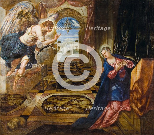 The Annunciation. Creator: Tintoretto, Jacopo (1518-1594).