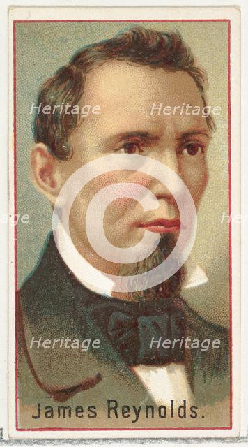 James Reynolds, printer's sample for the World's Inventors souvenir album (A25) for Allen ..., 1888. Creator: Allen & Ginter.