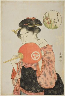 The Waitress Ohisa of the Takashimaya, c. 1792/93. Creator: Katsukawa Shuncho.