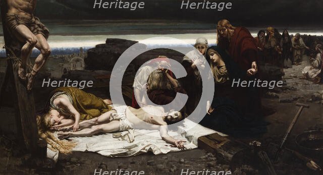 Descent from the Cross, 1887. Creator: Jozef Unierzyski.