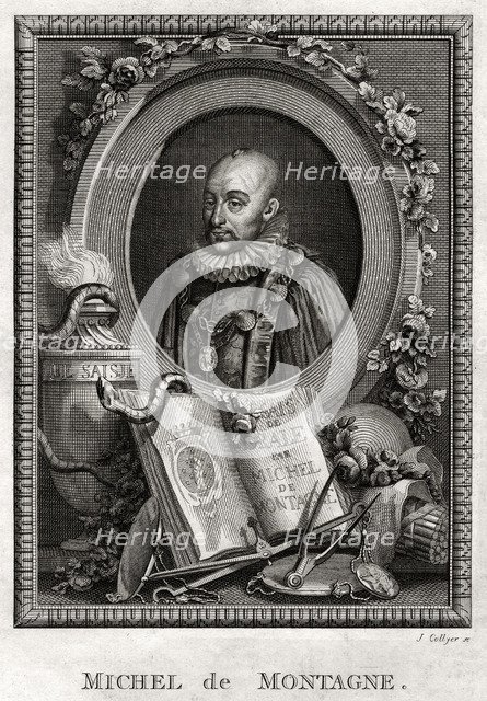 'Michel de Montagne', 1775. Artist: J Collyer