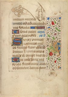 Decorated Text Page; Prayer Book of Charles the Bold, about 1471. Creator: Nicolas Spierinc.