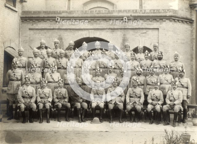 Shahpur district police officers group, India, 1937-1938. Artist: Mool Chand & Son