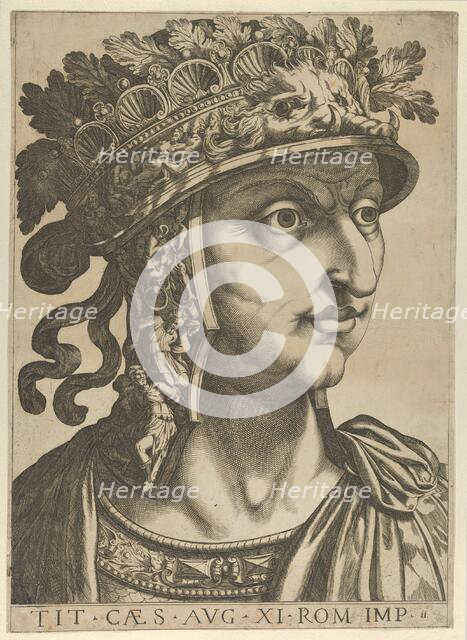 Plate 11: Titus Vespasian looking to the right, from 'The Twelve Caesars', 1610-40. Creator: Anon.
