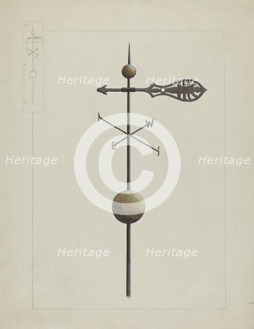 Weather Vane, c. 1936. Creator: Edward L Loper.