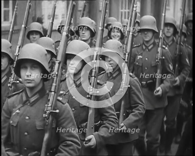 German Troops Moving Through the Rhineland, 1936. Creator: British Pathe Ltd.