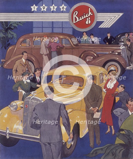 Poster advertising Buick cars, 1936. Artist: Unknown