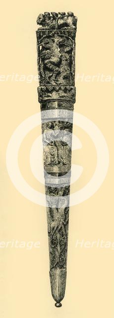 Dagger and sheath, c1360-1400, (1881).  Creator: J Brooke.