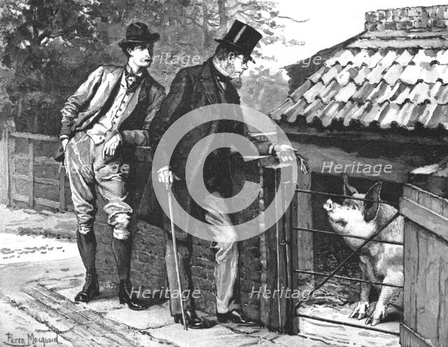 'Madame Leroux'; By Francis Eleanor Trollope; 'Those are goodish pigs' said Lord Grimstock, after a  Creator: Percy Macquoid.