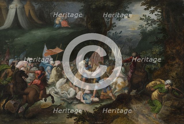 Battle between the Israelites and the Amalekites.