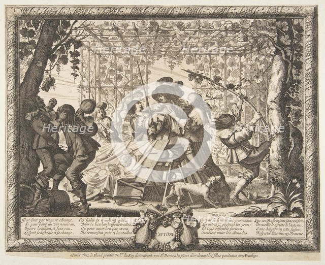 Autumn (L'Automne), ca. 1637. Creator: Abraham Bosse.