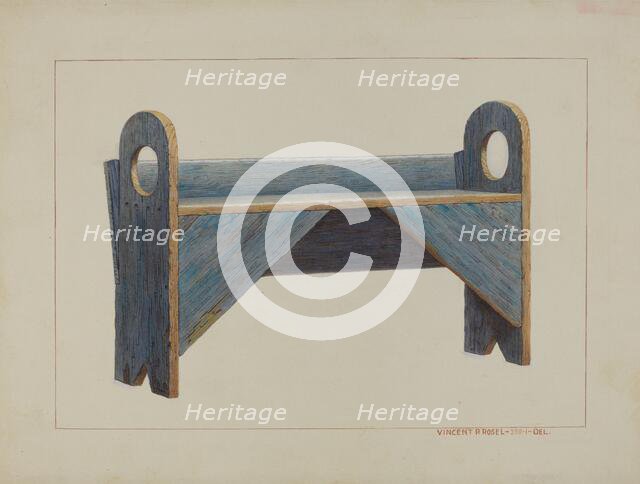 Wagon Bench, c. 1938. Creator: Vincent P. Rosel.