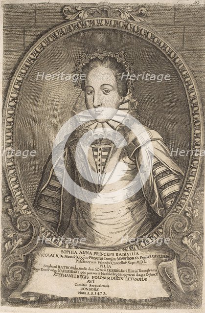 Zofia (Anna) Radziwill (Batory de Somlio) (1497/98-1542/43). From: Icones Familiae Ducalis Radivilia
