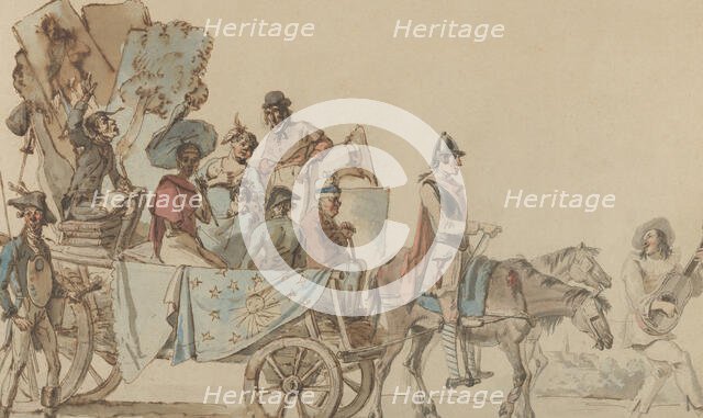 Theatrical Troupe on the Road, 1818. Creator: Eugene Delacroix.