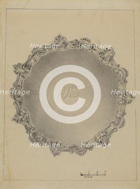 Silver Salver, c. 1936. Creator: Vincent Carano.