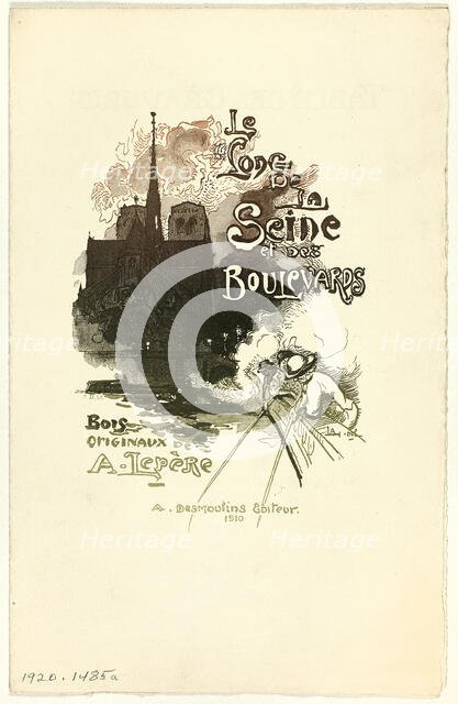 Prospectus for Le Long de la Seine et des Boulevards, 1910. Creator: Pierre Desmoulins.