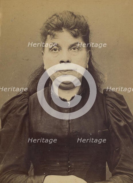 Malpet. Jeanne (femme Pivier). 51 ans, née en mai 42. Couturière. Anarchiste. 3/7/94., 1894. Creator: Alphonse Bertillon.