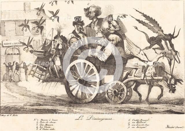 Le Déménagement de la Censure, c. 1821. Creators: Eugene Delacroix, Charles Etienne Pierre Motte.