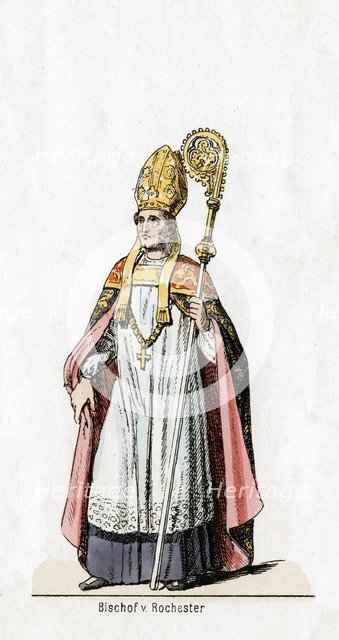 Bishop of Rochester, costume design for Shakespeare's play, Henry VIII, 19th century. Artist: Unknown