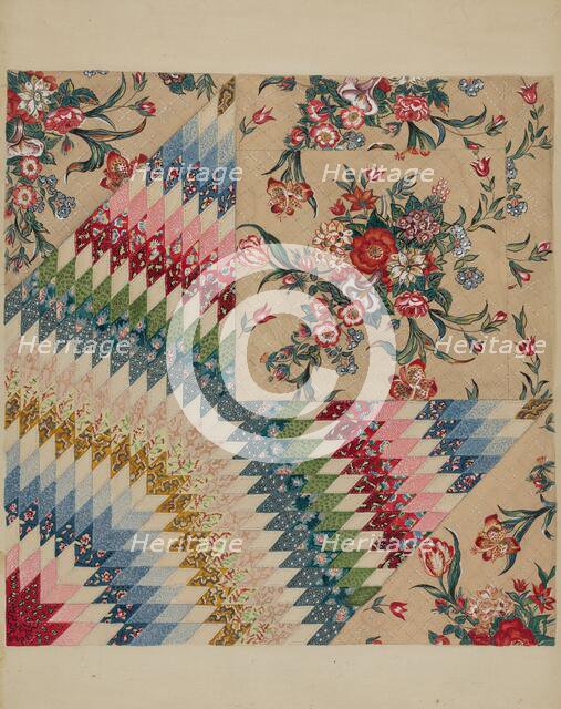 Patchwork Quilt, c. 1936. Creator: Irene Schaefer.