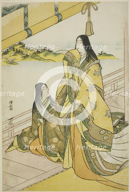 Sei Shonagon and Her Companion, from an untitled series of court ladies, c. 1784. Creator: Torii Kiyonaga.