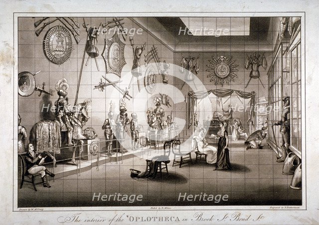 The Hoplotheca, Brook Street, Westminster, London, c1810. Artist: Thomas Sutherland