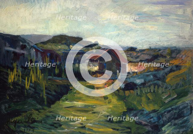 View of Flekkero, 1919. Creator: Halfdan Strom.