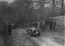 MG J2 of WH Haden climbing Nailsworth Ladder, Sunbac Colmore Trial, Gloucestershire, 1934. Artist: Bill Brunell.