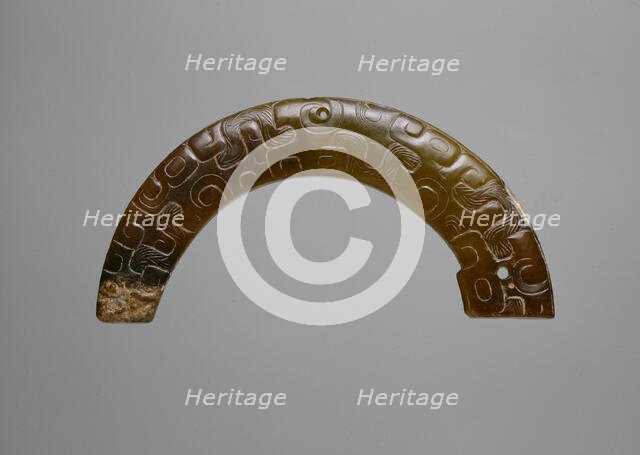 Arc-shaped Pendant, Eastern Zhou dynasty, (c. 770-256 B.C.), c. 5th century B.C.  Creator: Unknown.