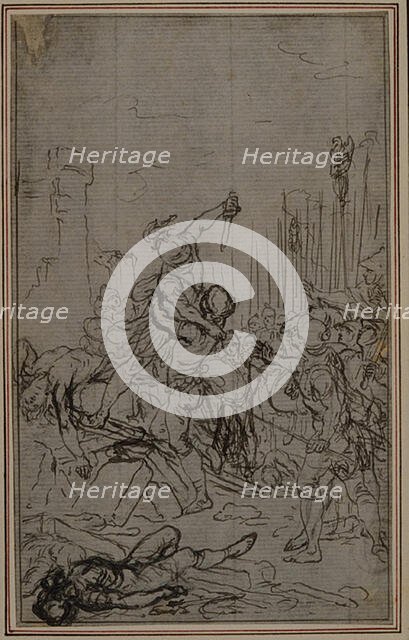 Study for Lucain's "La Pharsale", Canto VI, c. 1766. Creator: Hubert Francois Gravelot.