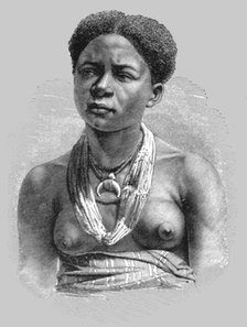 ''Akera, a young girl of the Gaboon; The Gaboon.', 1875. Creator: Unknown.