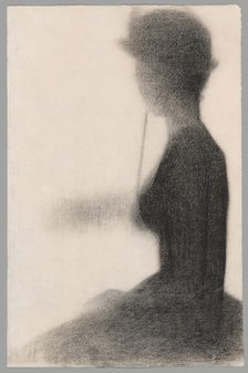 Seated Woman with a Parasol (study for La Grande Jatte), 1884/85. Creator: Georges-Pierre Seurat.