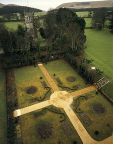 Rose garden, Lulworth Castle, Dorset, 1993. Artist: Unknown