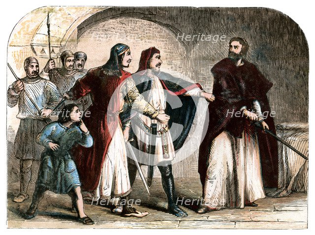 King Richard I (1157-1199) in prison. Artist: Unknown