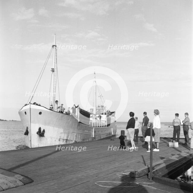 Jetty in Monsteras, Kalmarsund, Smaland, Sweden, 1966. Creator: Unknown.
