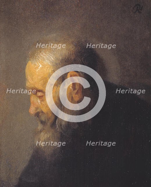 Study of an Old Man in Profile, 1628-1632. Creator: Rembrandt Harmensz van Rijn.